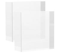 Ipetboom Soporte De Exhibición Acrílico Cuadrado 5x5 Cm Transparente 1,8 Cm Grosor Base Acrílica para Joyas Muñecas Artesanías Decoración Hogar Oficina 2 Piezas