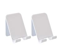 Ipetboom Soporte de Pared Adhesivo para Teléfono Móvil Blanco Soporte de Carga para Celular 2 Unidades Compatible para Oficina y Dormitorio Práctico Necesidad de Taladro