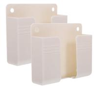 Ipetboom Soporte de Pared Adhesivo para Teléfono Organizador Multiusos sin Perforaciones Pack de 2 Unidades Plástico Resistente Adecuado para Carga y Almacenamiento Baño o Dormitorio