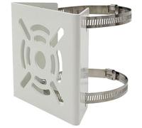 Ipetboom Soporte de Poste para Cámara de Seguridad Cctv, Montaje en Poste Ajustable de Hierro, Soporte de Unión con 2 Abrazaderas de 30 Cm, Compatible con Cámaras Digitales para Interior