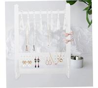 Ipetboom Soporte Organizador de Pendientes Acrílico Transparente con Perchas para Exhibición y Almacenamiento de Joyas para Collares y Pulseras o Tienda