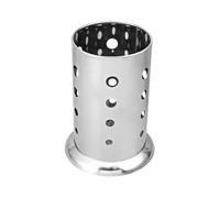 Ipetboom Soporte para Cubiertos de Acero Inoxidable Grueso con Orificios Redondos Organizador Utensilios de Cocina con Drenaje Rápido Resistente y Estable para Almacenamiento Encimera