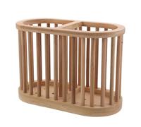 Ipetboom Soporte para de Cocina de Diseño Hueco Organizador Ovalado 9X18X125 CM Escurridor para Cubiertos y Espátulas Porta para Encimera Ecológico y Ventilado