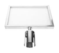 Ipetboom Soporte para Letreros de Barra A3 Horizontal de Acero Inoxidable Plata Marco Vertical Doble Cara para Control de Multitudes Adecuado para en Aeropuertos y Eventos Públicos