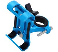 Ipetboom Soporte para Teléfono Móvil de Bicicleta y Motocicleta Aluminio Azul sin Rotación Compatible con Manillar Soporte Resistente para Ciclocomputador y Navegación Motocross