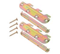Ipetboom Soportes de Conexión para Cama de Hierro Invisibles Kit de 2 Juegos con Tornillos Herrajes para Barandillas de Madera Accesorios para Marco y Cabecero Montaje Fiable para Uso