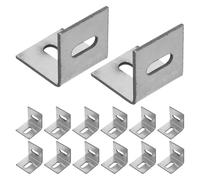 Ipetboom Soportes de Esquina en Ángulo Recto Metálicos Forma Z para Muebles de Madera, 20 Unidades, Soporte Resistente para Estantes, Escritorios y Gabinetes, Conector de Refuerzo