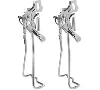 Ipetboom Soportes Metálicos para Bicicleta de Montaña de 20 Pulgadas Pata de Cabra Trasera Doble Resistente al Desgaste Soporte Profesional de Repuesto para Aparcamiento Seguro 2 Piezas