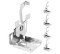 Ipetboom Soportes Metálicos para Persianas Venecianas sin Cordón Ganchos Antiviento para Estores Romanos Soporte de Montaje para Cortinas Horizontales Juego de 5 Piezas para Ventanas