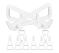 Ipetboom Soportes para Estantes de Armario Blancos Grandes 10 Piezas Soportes Flotantes de Plástico Resistentes para Montaje Muebles y Estanterías Accesorios para Almacenamiento Hogar y