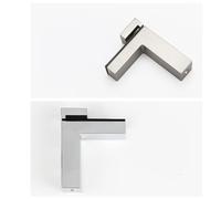 Ipetboom Soportes para Estantes de Vidrio y Madera Ajustables Forma de F Tamaño Grande Gruesos Superficie Cepillada 2 Piezas para Muebles Librerías y Mamparas de Ducha