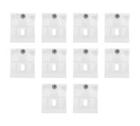 Ipetboom Soportes Transparentes para Persianas Horizontales 10 Piezas Clips de Plástico Resistente para Cortinas de Ventana y Ducha Soporte Central para Barras Uso Casa y Oficina