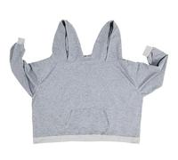 Ipetboom Sudadera a Juego para Parejas Unisex Oversize de Poliéster Gris Talla Única Capucha Sudadera Doble Cómoda y Transpirable para Citas Cine y Uso Diario