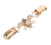 Ipetboom Suéter Clip Bufanda Hebilla Anillo De Bufanda De Abeja Clips De Anillo De Bufanda Amuletos De Abejas Para Hacer Joyas Broches Para Vestido De Mujer Joyería De Abeja Golden Metal