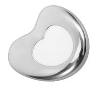 Ipetboom Tabla Guasha Facial Metálica Para Masaje De Acero Inoxidable, Herramienta Corazón Compacta, Suave Piel, Portátil Para Masaje Corporal y Facial, Uso Personal, Tamaño Pequeño, Color Plateado