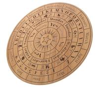 Ipetboom Tablero De Péndulo De Madera De Grande, Tablero De Adivinación Wicca Ojos Turcos, Decoración Mística para Altar y Rituales De Brujas, Uso Doméstico y Espiritual