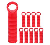 Ipetboom Tapas para Mango de Fregona 22 MM 10 Unidades Funda de Plástico Roja para Varilla de Escoba Repuesto Compatible para Limpieza Doméstica y Profesional