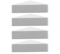 Ipetboom Tapas para Postes de Valla Pvc Gris 10x10 Cm 4 Piezas Remate de Poste Cubierta Piramidal para Jardín Terraza Buzón Exterior Resistente al Agua