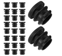 Ipetboom Tapones Redondos de Plástico Negro para Patas de Silla Insertos de 20 MM 50 Unidades Protectores para Extremos de Tubos Metálicos Antideslizantes para Muebles y Sillas
