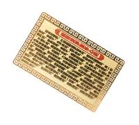 Ipetboom Tarjeta de Amuleto Chino Feng Shui Kwan Yin de Metal Delicado Portátil para Protección Personal y Buena Suerte, Amuleto Religioso Adecuado para Uso Diario y Obsequio Único