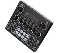 Ipetboom Tarjeta de Sonido Externa V9 para Móvil y Ordenador, Cambiador de Voz Portátil 12 Órdenes Ajustables, 4 Efectos Obsequios Consumo, Mezclador de Audio para Color Aleatorio