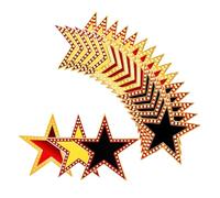 Ipetboom Tarjetas de Cartulina Doradas en Forma de Estrella de 18 Piezas para Decoración de Fiestas de Estreno de Películas, Recortes Brillantes Reutilizables para Tablones de Anuncios