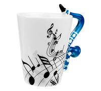 Ipetboom Taza de Cerámica Musical Asa Taza Decorativa para Café y Bebidas Frías para Hogar Oficina