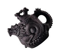 Ipetboom Tetera de Estilo Chino de Arcilla Morada 350 Ml Diseño de Dragón y Fénix Tetera Portátil de Kung Fu para Hogar y Salón de Té