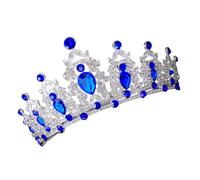Ipetboom Tiaras Y Coronas Con Joyas: Tocados Barrocos Para Novias, Reinas Y Princesas Para Cualquier Evento Especial Azul Oscuro