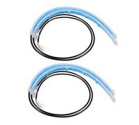 Ipetboom Tira de LED Flexible de Doble Color para Coche Suv 12v Luz de Circulación Diurna Azul para Días de Niebla y Nieve Pack de 2 Unidades