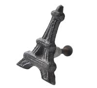 Ipetboom Tiradores de Cajón de Hierro Fundido Estilo Torre Eiffel, Tirador para Armario Negro Vintage, Manija de Pomo Resistente para Muebles Rústicos, Herraje para Puerta y Cajones