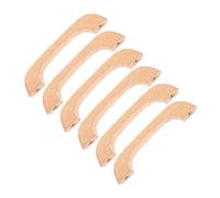 Ipetboom Tiradores de Madera de Haya Arqueados para Armarios 6 Unidades Pomos de Cajón Naturales para Cocina y Tocador Tiradores Modernos Acabado Sólido para Renovación de Muebles