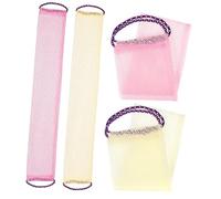 Ipetboom Toallas Exfoliantes De Nailon Para Baño 4 Piezas 14x75 Cm Depurador De Espalda Multicolor Para Adultos Depuración Corporal En Ducha