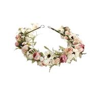 Ipetboom Tocado de Flores Artificiales para Novia Diadema Accesorio para Boda y Fiesta Guirnalda Elegante para Mujer y Niña