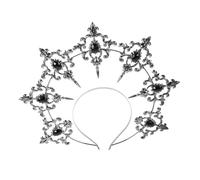 Ipetboom Tocado Oscuro De Estilo Barroco Diadema Para Banquete Tocado De Baile Accesorio Decorativo De Metal Para Fotos De Festival