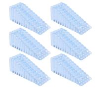 Ipetboom Topes de Puerta Forma de Cuña de PVC Transparente 6 Unidades Antideslizantes y Altos para Evitar Cierre de Puertas Ideales para Suelos de Madera Baldosas y Linóleo Hogar