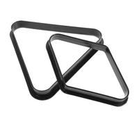 Ipetboom Triángulo Billar de Plástico Negro Soporte Triangular para Bolas Diseño Suelto y Accesorio Funcional, Paquete de 2 Piezas para Mesa de Billar Profesional