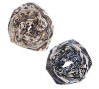 Ipetboom Turbantes para Quimioterapia Mujer 2 Piezas Gorros Oncológicos Elásticos Bordado Étnico Gorros para Pacientes Cáncer de Tejido Suave y Talla Flexible Ideales para Uso en Casa y