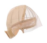 Ipetboom U-shaped Elastic Lace Wig Cap Beige Non-slip Mesh Net With Adjustable Band For Women And Men Hair Weaving And DIY Wig Making