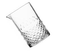 Ipetboom Vaso Agitador para Cócteles de Cristal Tallado de 700 Ml Base Gruesa Antideslizante, Vaso Mezclador para Barra Adecuado para Preparar Bebidas en Hogar y Bar