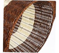 Ipetboom Woven Plastic Trash Bin Imitation Rattan Design Ventilated Office Wastebasket Easy Clean Garbage Can For Conference Rooms And Desks