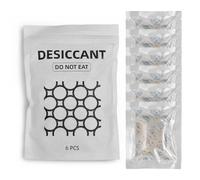 iPettie Paquetes de gel de sílice, [6 paquetes] Paquetes desecantes de repuesto para comederos automáticos de mascotas, bolsas de secado absorbentes de humedad con indicador naranja, no tóxicos