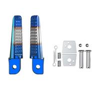 IPEVMLZ 1 Par De Reposapiés Aleación De Aluminio Traseros Motocicleta Traseros Para Phantom 150 CB190R(Blue Silver)