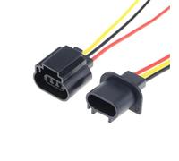 IPEVMLZ Adaptadores De Conector De Bombilla Para Faro H13 Arnés De Cableado Hembra Macho Soporte Luz De Plástico Para Coche Accesorios De Reacondicionamiento(1set male female)