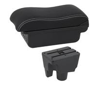 IPEVMLZ Caja Reposabrazos Para Toyota Para Aqua 2017-2022 Reposabrazos Auto Piel Brazo Descanso Consola Central Almacenamiento USB(Línea Blanca C2)