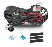 IPEVMLZ Kit De Cableado Universal Para Barra Luces LED 4.5m (14.8 Pies) Arnés Nailon Para Coches UTV Todoterrenos Y Barcos Incluye Relé Fusible 12V 40A(1 Lead)