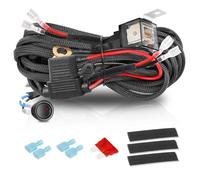 IPEVMLZ Kit De Cableado Universal Para Barra Luces LED 4.5m (14.8 Pies) Arnés Nailon Para Coches UTV Todoterrenos Y Barcos Incluye Relé Fusible 12V 40A(2 Leads)