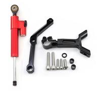 IPEVMLZ Kit Montaje Soporte Estabilizador Amortiguador Dirección Para Triumph Para Street Triple 765 S/R/RS 2017 2018 2019 2020 2021 2022 Carbono(Rojo+negro)