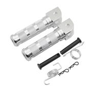 IPEVMLZ Motocicleta Pedal Trasero De Aluminio CNC Para CB650F CB50R CB 125R 250R 300R CBR 250RR CB1300SF CB1100 RS SX CBF 1000F VFR 1200(Plata)