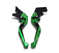 IPEVMLZ Palanca De Embrague Freno Extensible Y Plegable Ajustable Para Motocicleta Para SUZUKI Para Virus1000 GSX-S 1000 2017-2018(Green Black)